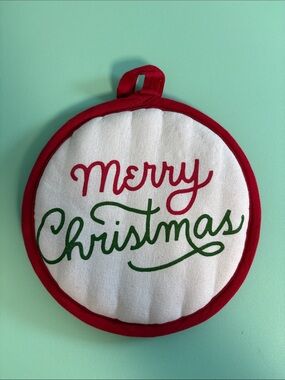 Wondershop Merry Christmas Red & Cream Pot Holder, Holiday Decor, Kitchen Tool